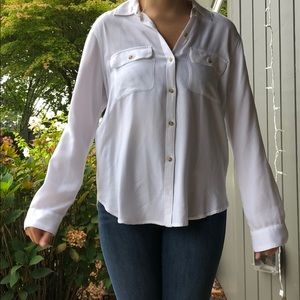 button up white shirt
